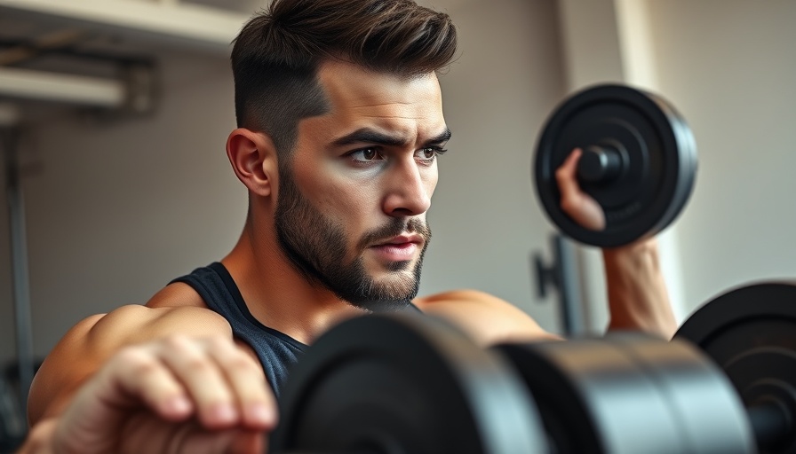 Focused athlete lifting weights, showcasing intense concentration in a gym during offseason training.