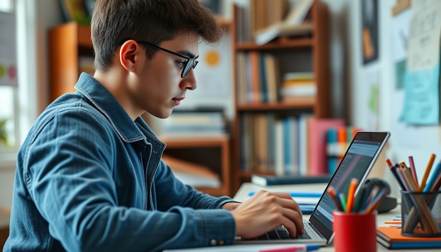 Student exploring browser extensions for students on a laptop.