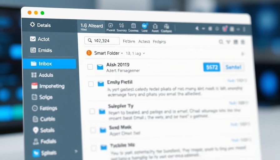 Smart Folders interface in modern email management app.