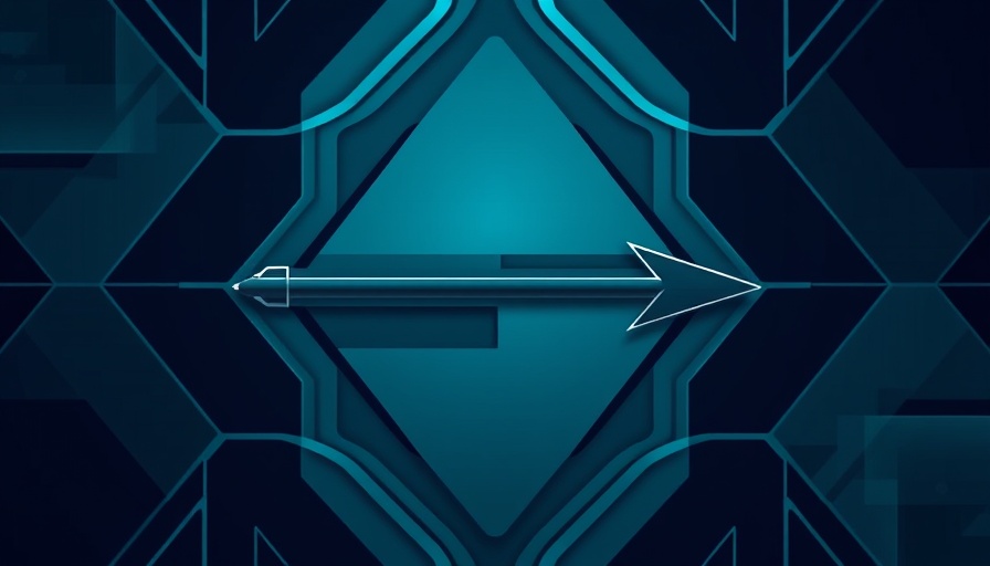 Stylized geometric pattern with arrow design.