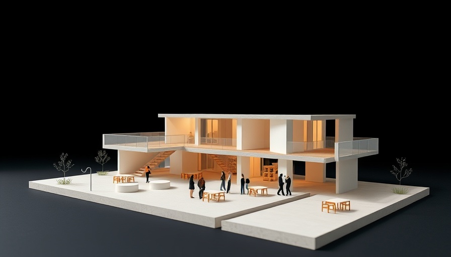 Architectural model of modern community space for multiple faiths.