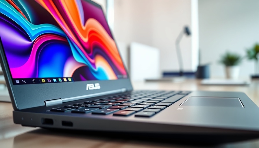 Colorful ASUS VivoBook representing open-source software for productivity.