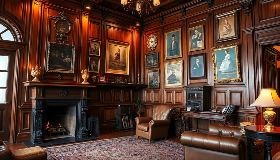 Elegant hotel lobby in Chicago with vintage decor for food lovers.
