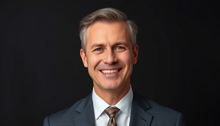 Professional man in suit smiling confidently.