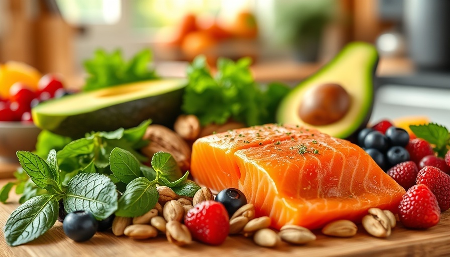 Healthy foods for managing high triglycerides: salmon, avocado, nuts.