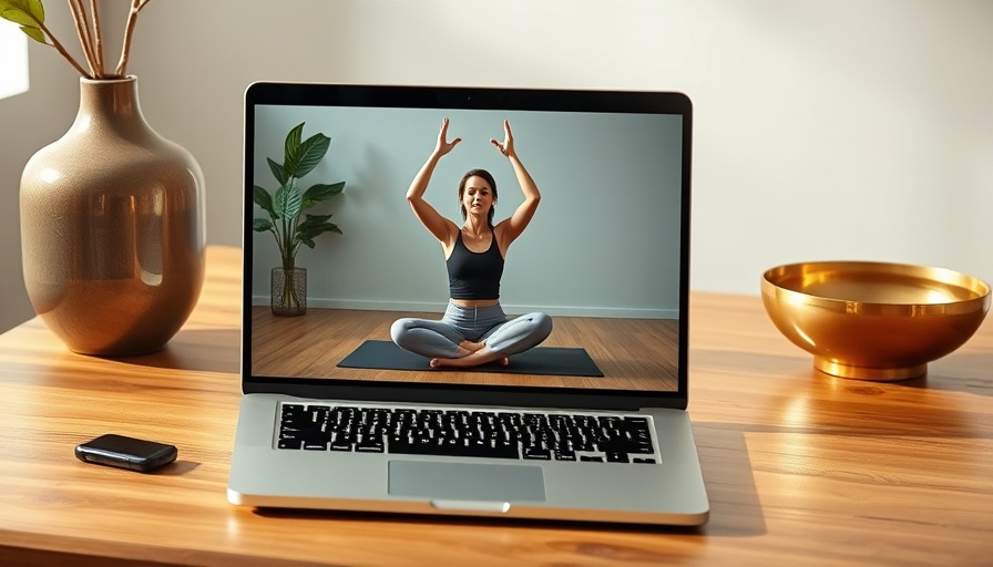 Yoga tutorial on laptop transforms screen time into active time.