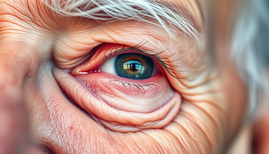 Smiling eye close-up showcasing skin detail, TECNIS PureSEE lens.