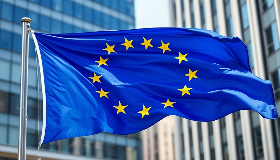 EU flag waving representing the EU Tax Mix Future.