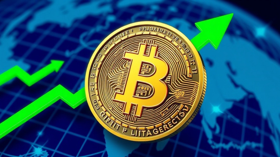 Bittensor TAO coins soaring with green arrows symbolizing a 32% surge