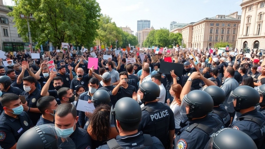 Protest and police standoff in Portland, National Guard presence.