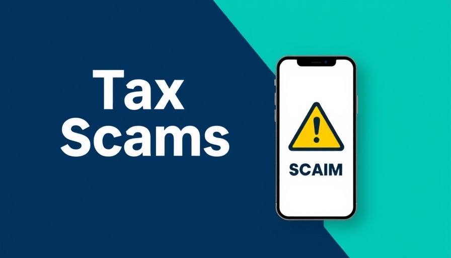Informative graphic on tax scams warning.
