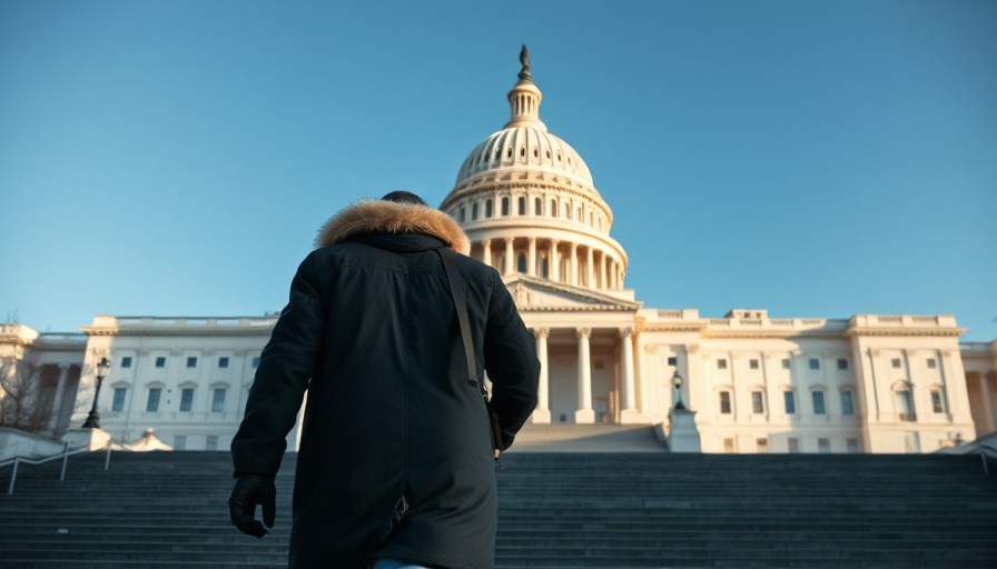 Person in winter coat at U.S. Capitol, federal buyouts concept.