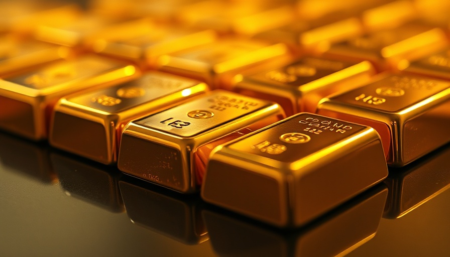 Glossy gold bars reflecting light, representing gold prices.
