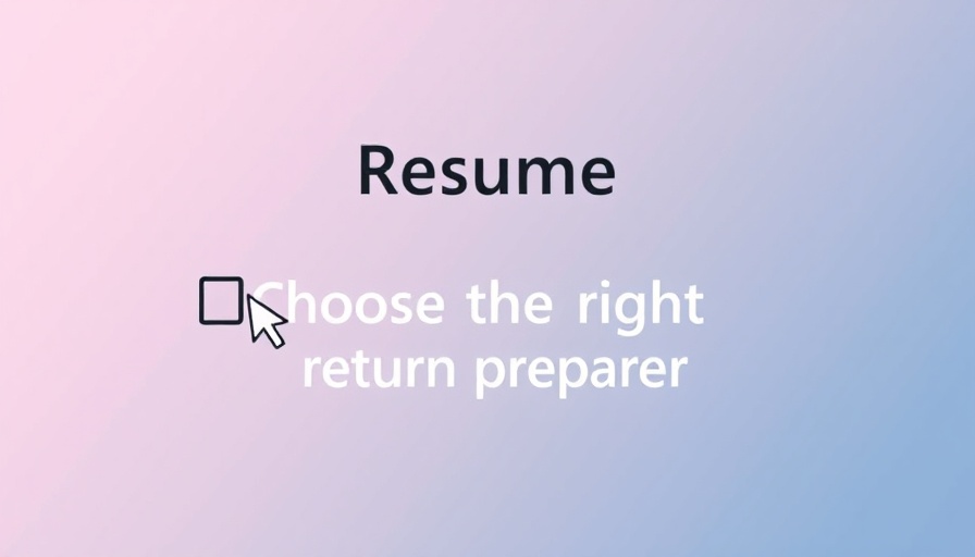 Guide to Choosing the Right Tax Preparer with resumes and cursor.
