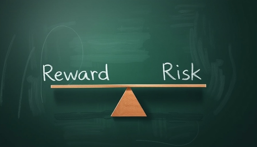 Risk and reward concept on chalkboard for Innovative Industrial Properties.