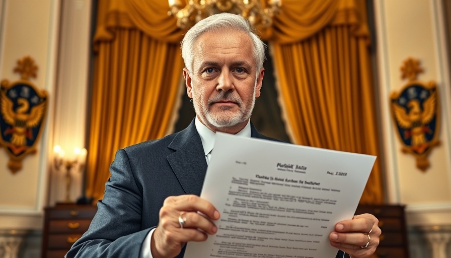 Man displaying document, symbolic of reciprocal tariff plan, Oval Office setting
