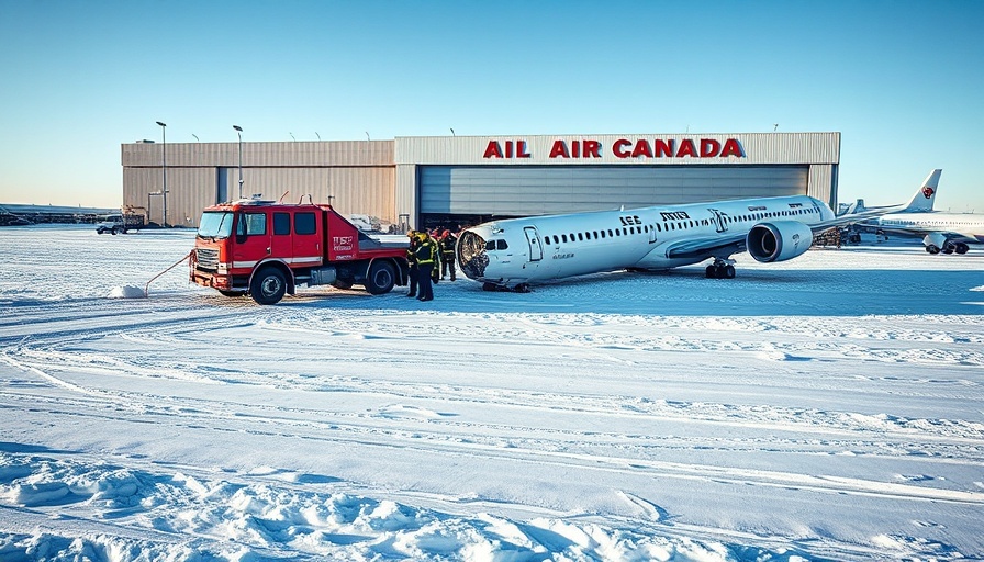Delta flight upside down at Toronto airport with emergency vehicles.