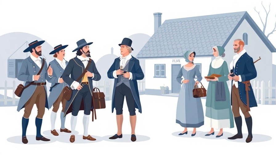 Illustration of tax collectors and peasants during the French Revolution