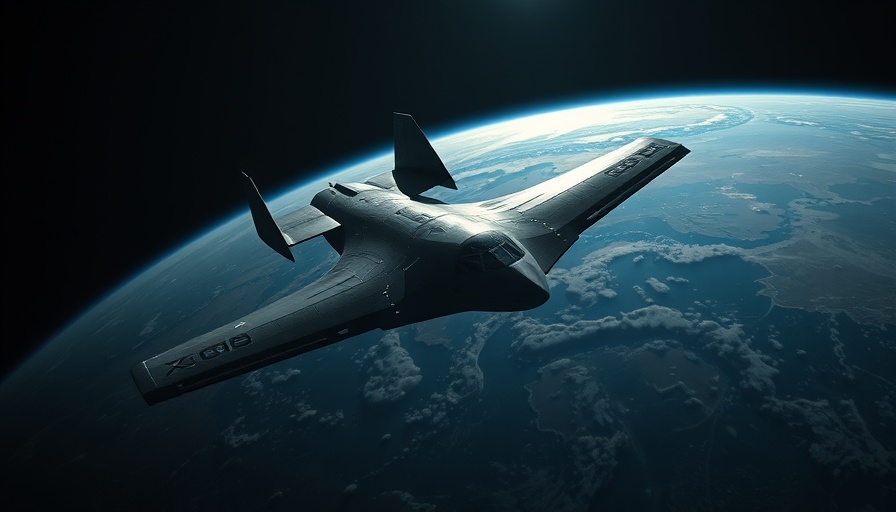 X-37B space plane orbiting Earth, visible from space.
