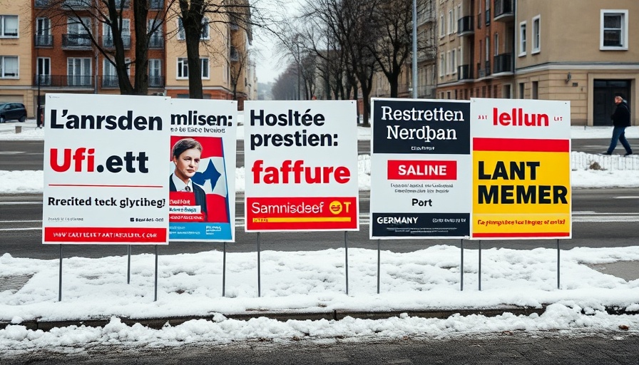 Far-right gains in Germany election amid colorful campaign posters.