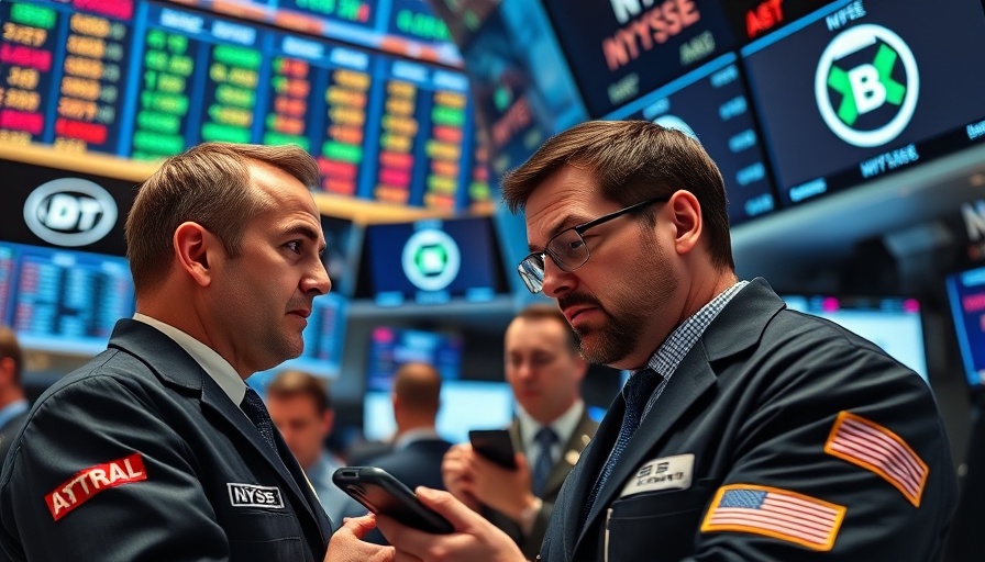 Traders at NYSE reviewing data amid Trump tariffs impact on stock market.