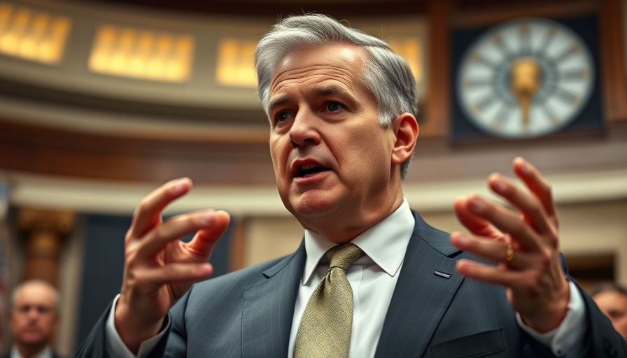 Political figure addressing tax policies in Congress.