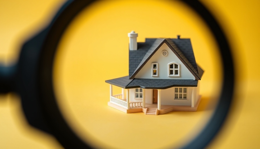 Understanding Property Tax: Model house under magnifying glass.