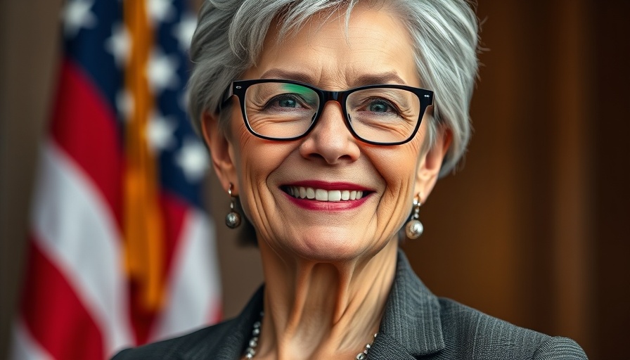 Professional portrait of a distinguished older woman, labor rights ruling context.