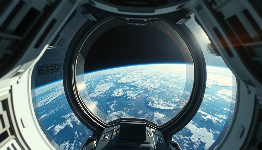 SpaceX Starship view with digital overlay showing speed and altitude.