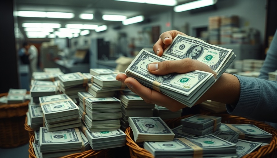 Stacks of US dollar bills being counted and organized, showing US dollar strength analysis.