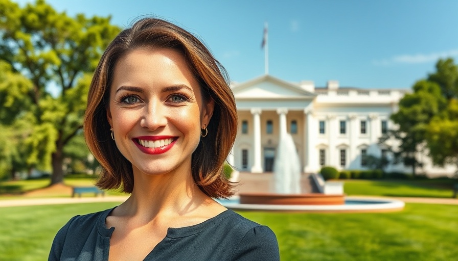 Confident woman and classical building, photorealistic juxtaposition