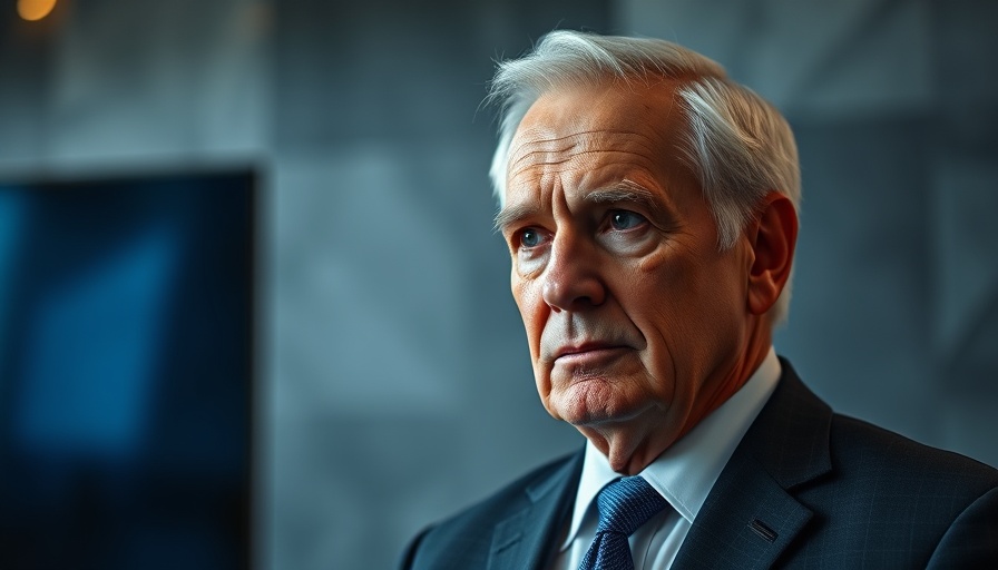 Thoughtful older man indoors, Trump Greenland Interest