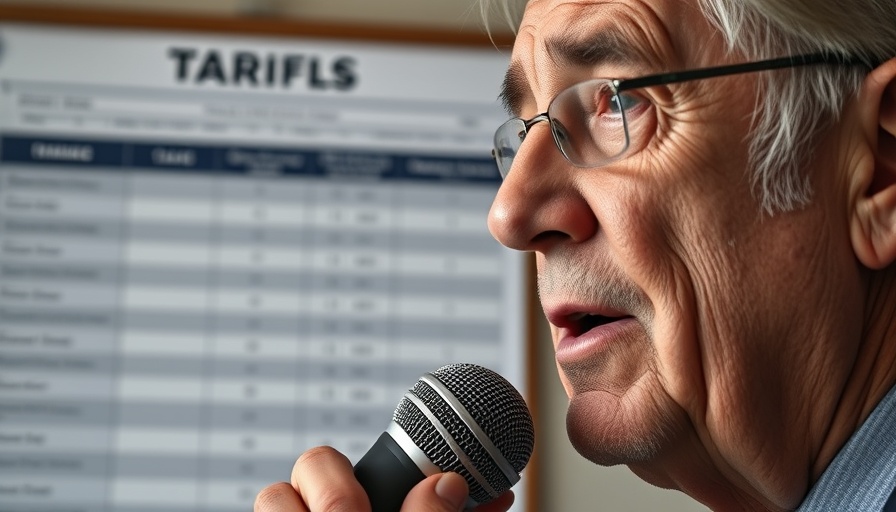Discussion on reciprocal tariffs with a chart presentation.