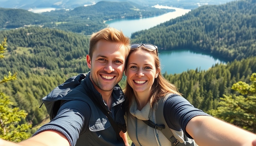 Couple enjoying the view with value in staying put.