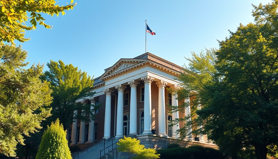 North Carolina building with flags illustrating tax reduction.