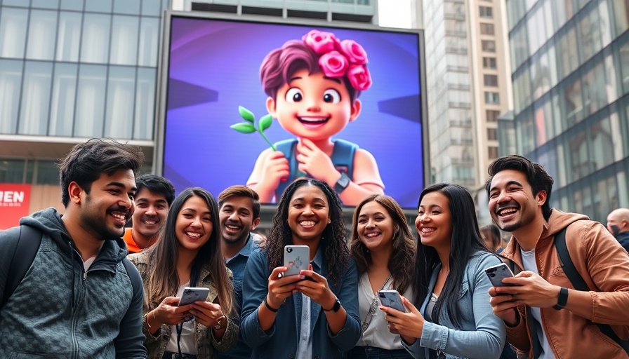 Love and Deepspace mobile dating game fans celebrate with a character billboard.