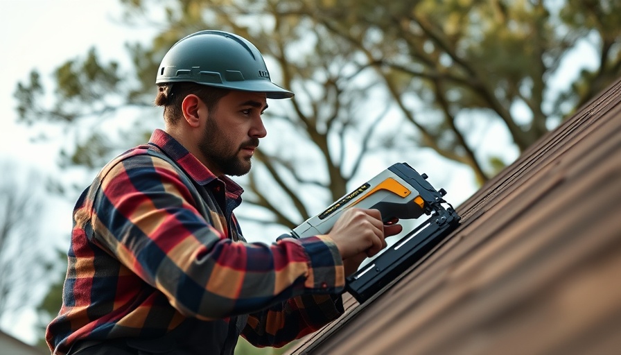 Worker on roof securing shingles, recession-proof your house project.