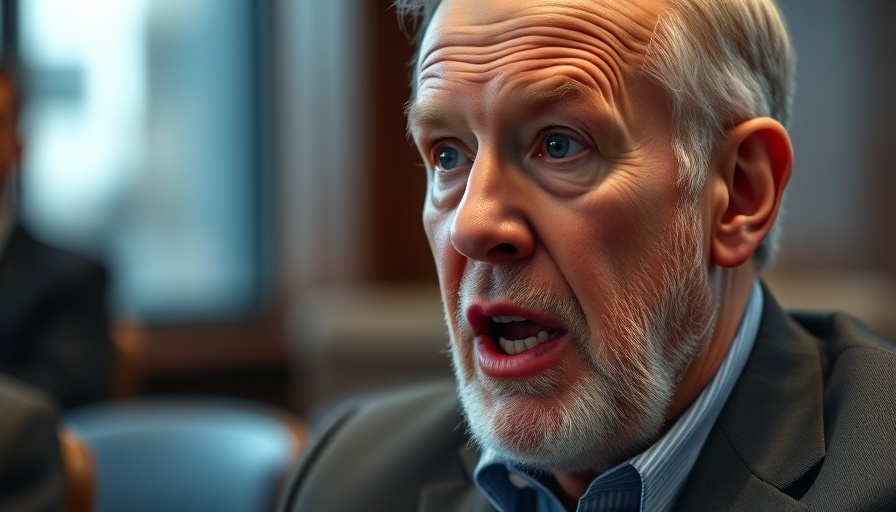 Expressive older man discussing tax reduction strategy.