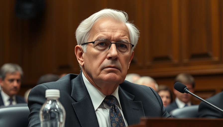 U.S.-China trade deal: Serious older man at hearing, formal setting
