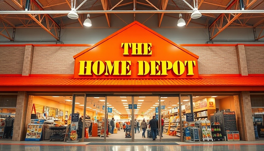 Home Depot store offering building products.