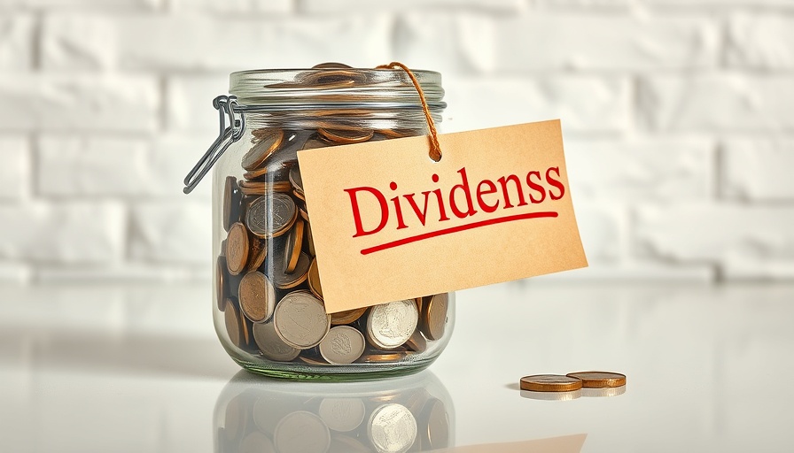 Glass jar of coins labeled 'Dividends' symbolizing ultra-high dividend yield stock.