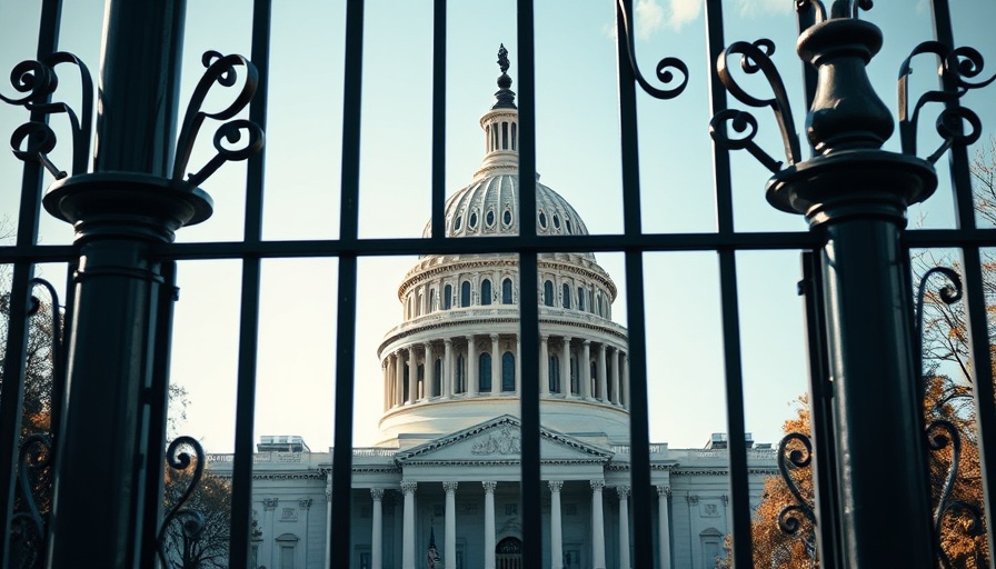 United States Capitol through fence, political urgency.