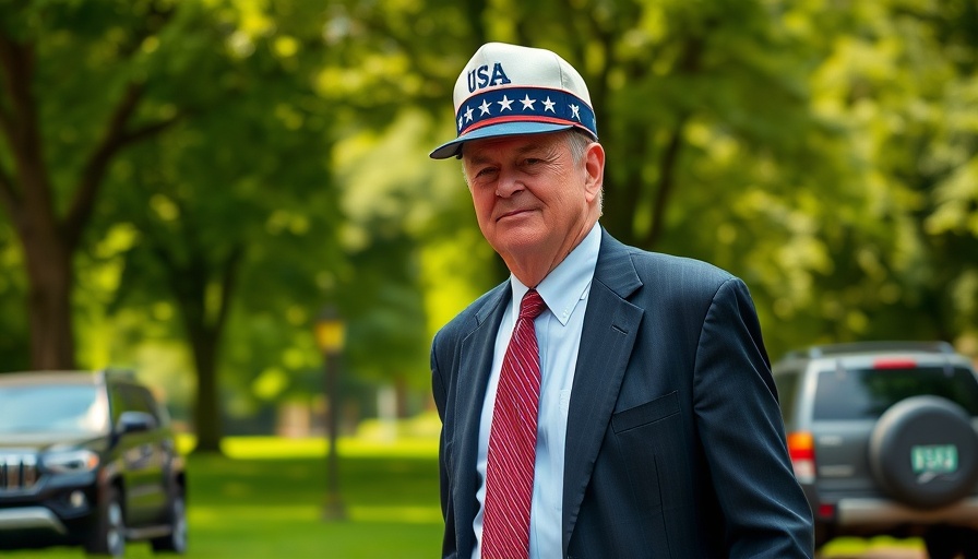 Older man in USA hat outdoors, related to new tariff impact on taxpayers.