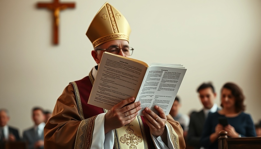Bishop Rojas during mass addressing ICE fears.