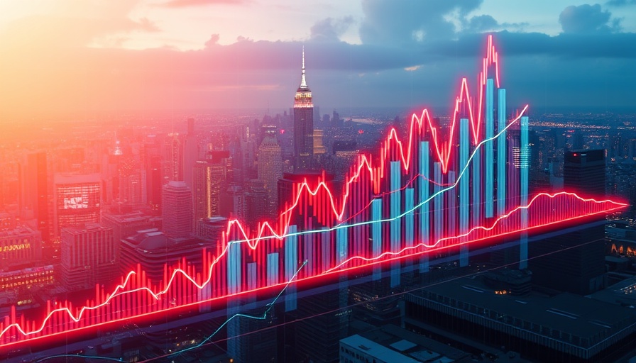 Rising stock market trends futuristic graph, vibrant financial growth
