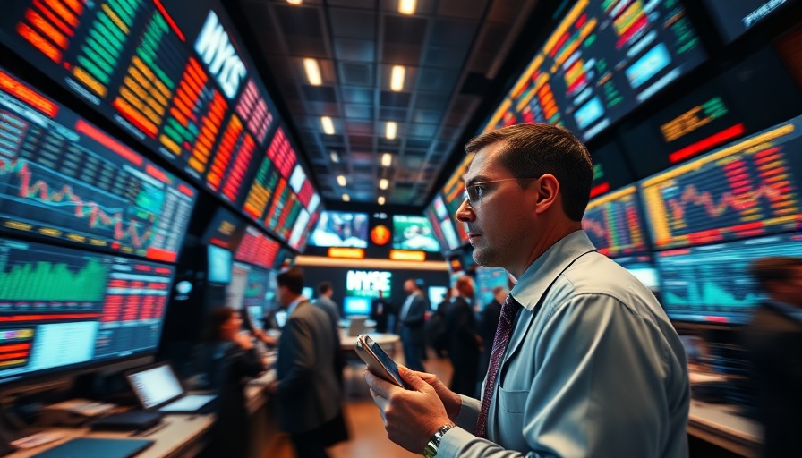 TACO trade risks illustrated with vibrant motion blur on trading floor.