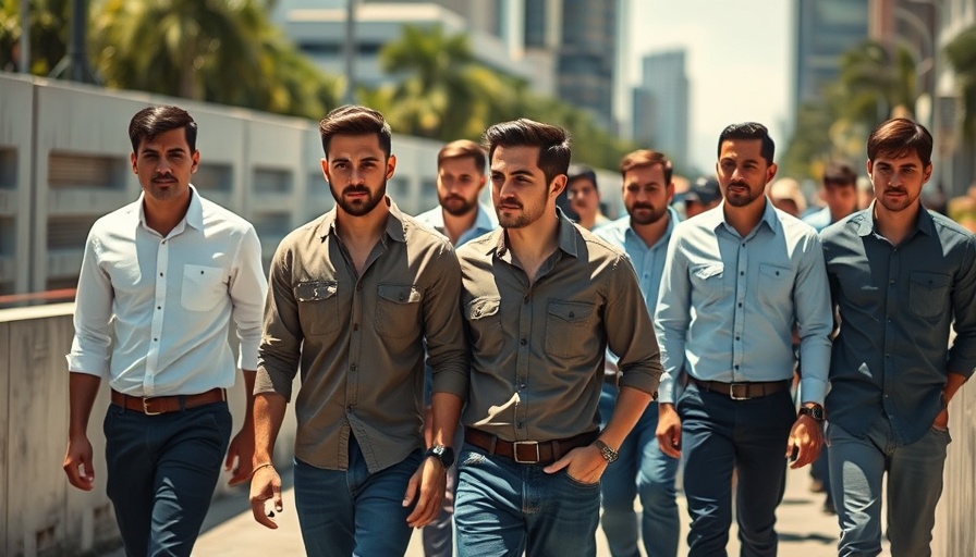 Men walking outdoors in casual attire, illustrating immigration policy Trump deportation