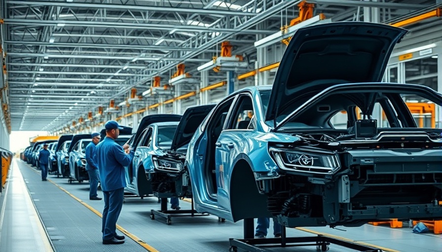 Hyundai ICE raid impact: Factory workers inspect vehicle assembly line.