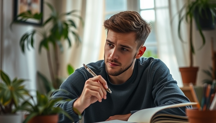 Thoughtful young man pondering investor's dilemma
