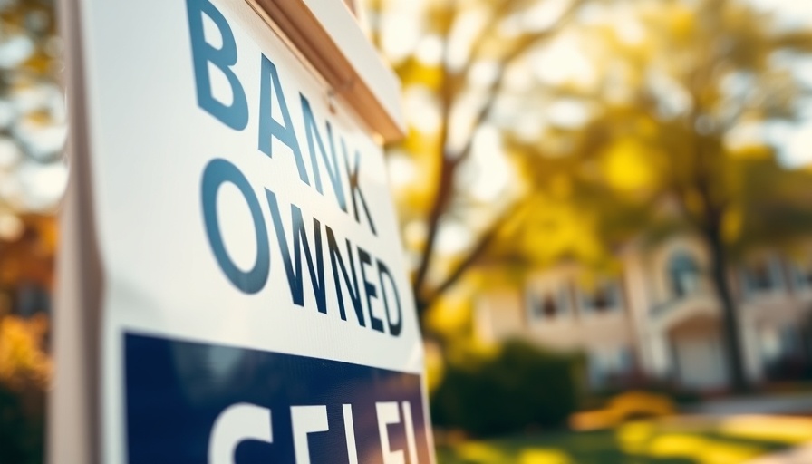 Bank owned for sale sign indicating Apartment CMBS delinquencies.